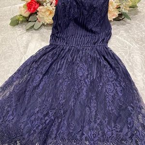Lacey Xhilaration XS Navy Sleeveless Dress